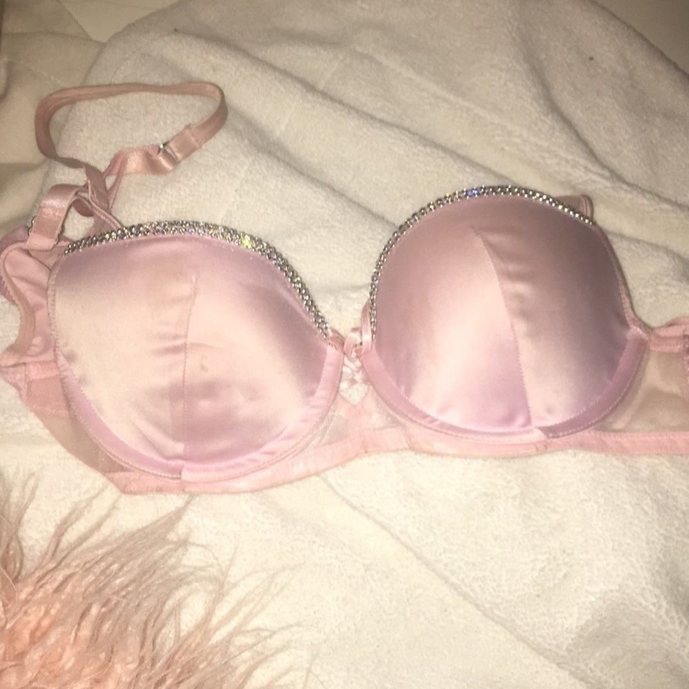 Padded pink bra